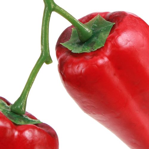 Artikel Kunstige røde peberfrugter på grengrøntsagsdekoration L8cm