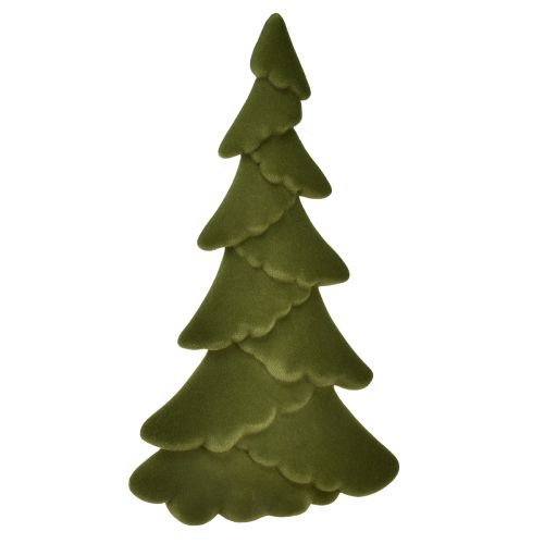 Kunstigt juletræ grantræ grønt flokket 45cm