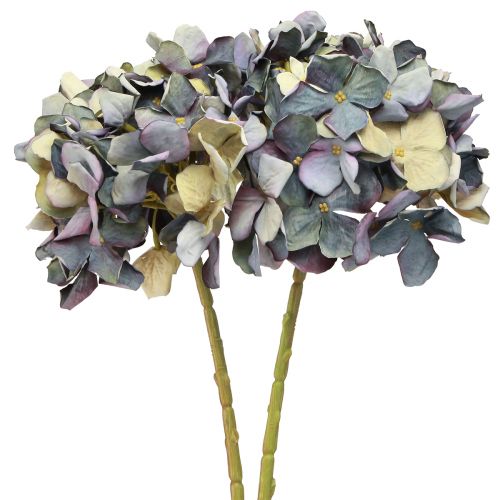 Artikel Kunstige blomster i blå hortensia stor Ø15cm L58cm 2stk