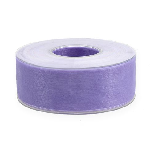 Artikel Organza bånd med selvkant 40mm 50m lys lilla