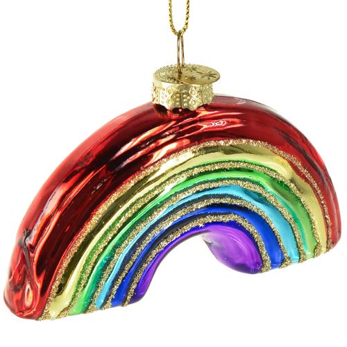 Glas Regnbue Ornament - Festlig juletræsdekoration med skinnende farver