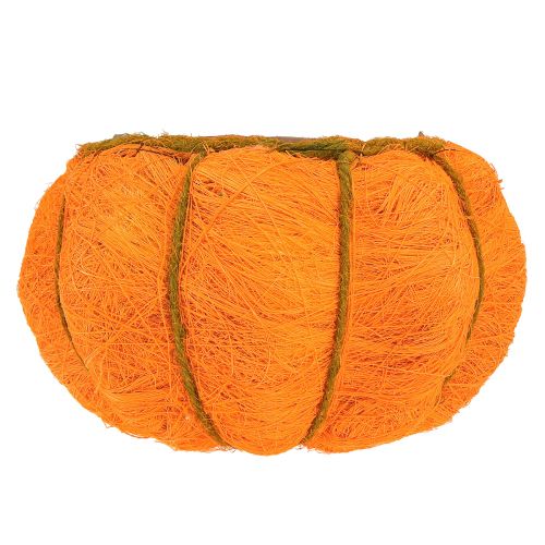 Artikel Plantekrukke græskar dekoration orange/gul-grøn sisal Ø21cm H12cm