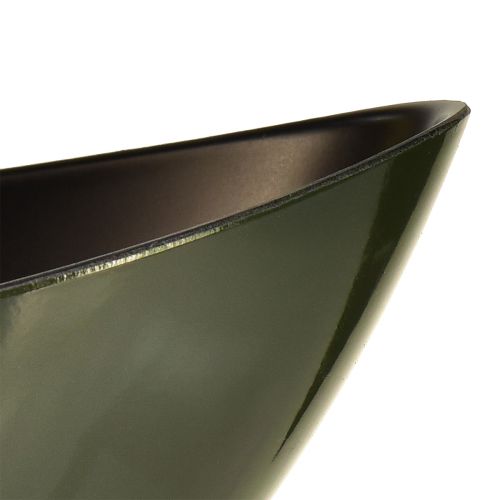 Artikel Stilfuld bådskål i mørkegrøn - 39 cm - perfekt til elegant servering og dekoration