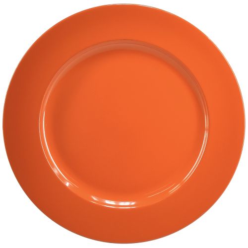 Orange Plastplader - 28cm - Pakke med 4 Ideel til fester og dekoration