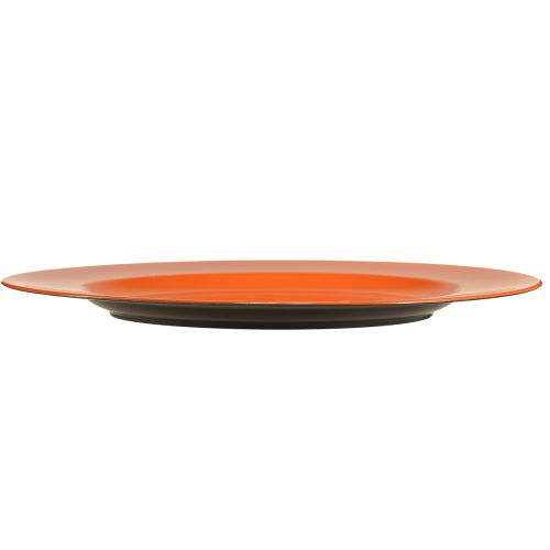 Artikel Orange plastplader – 28 cm – Ideel til fester og dekoration – Pakke med 4