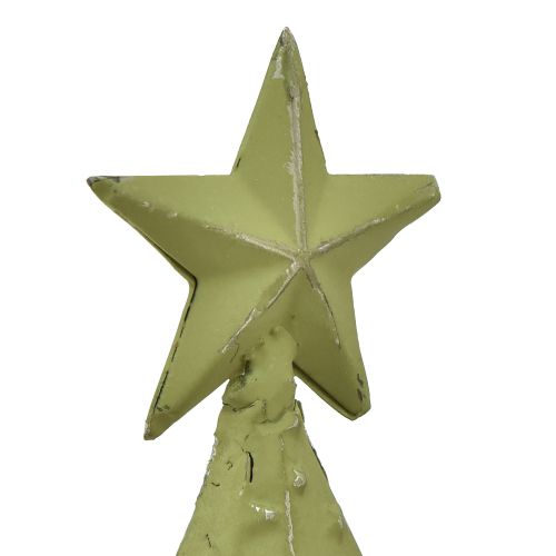 Artikel Juletræ metal træ stjerner sølvgrøn H46,5cm