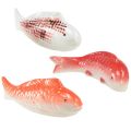 Floristik24 Koi dekorative fisk keramik rød hvid flydende 15cm 3stk
