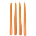 Floristik24 Tilspidsede lys Wenzel lys orange 250/23mm 12 stk