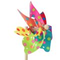 Floristik24 Pinwheel Farverig Vindmølle Blomster Prikker Altan Ø15cm 2stk