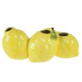 Floristik24 Citron dekorativ vase keramik 3 åbninger 21,5x11x8cm