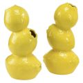 Floristik24 Citronvase blomstervase gul sommerdekoration keramik H20cm