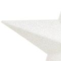 Floristik24 Glitrende hvid trætop 19cm - brudsikker og glitrende, perfekt til elegant julepynt