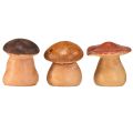 Floristik24 Glade svampefigurer med ansigter i et sæt af 3 - forskellige brune nuancer, 6,6 cm - sjov dekoration til haven og hjem