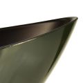 Floristik24 Stilfuld bådskål i mørkegrøn - 39 cm - perfekt til elegant servering og dekoration