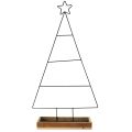 Floristik24 Metal juletræ med dekorativ træbakke, 98,5cm - Moderne juledekoration